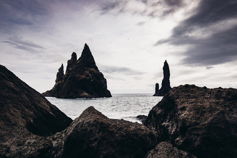 Fotografie in Reynisfjara, Island