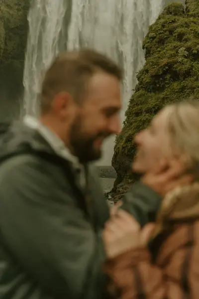 Proposal photoshoot at Skógafoss by Christine Q