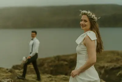 Elopement photoshoot on the Reykjanes Peninsula by Christine Q