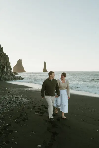 Anniversary photoshoot at Reynisfjara by Christine Q