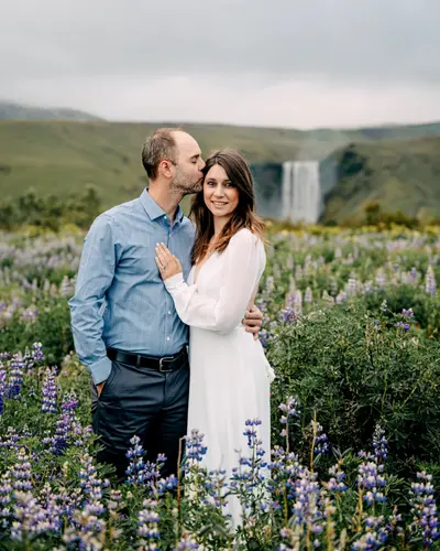 Anniversary photoshoot in Skógafoss by Misha M
